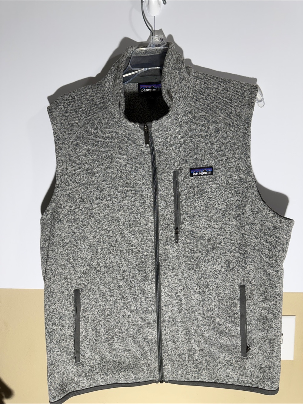 Patagonia Men's Heather Gray Full-Zip Fleece Vest